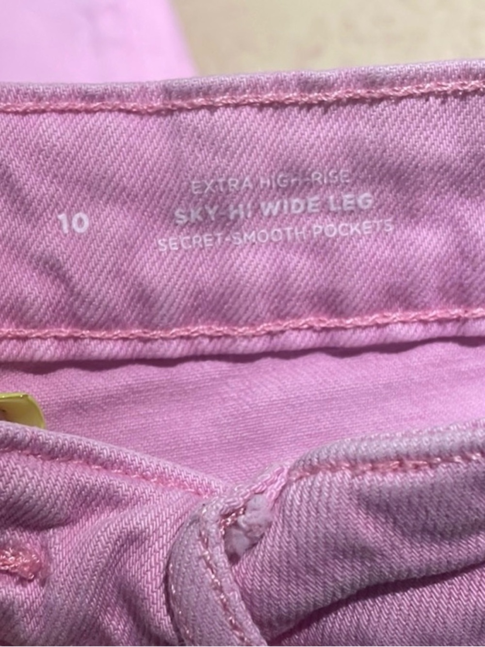 Old Navy Pink Wide Leg Jeans